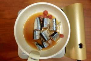 さんまの梅しょうが煮 作り方3