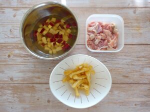 鶏肉とさつまいもの炊き込みご飯 作り方1